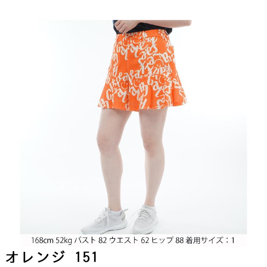 パーリーゲイツ PEARLY GATES メッシュ ベジタブルロゴ柄 ショートパンツ レディスの画像