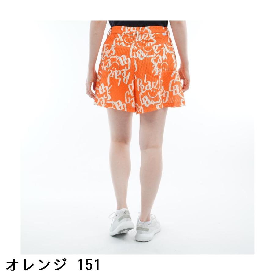 パーリーゲイツ PEARLY GATES メッシュ ベジタブルロゴ柄 ショートパンツ レディスの画像