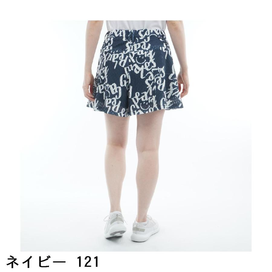 パーリーゲイツ PEARLY GATES メッシュ ベジタブルロゴ柄 ショートパンツ レディスの画像