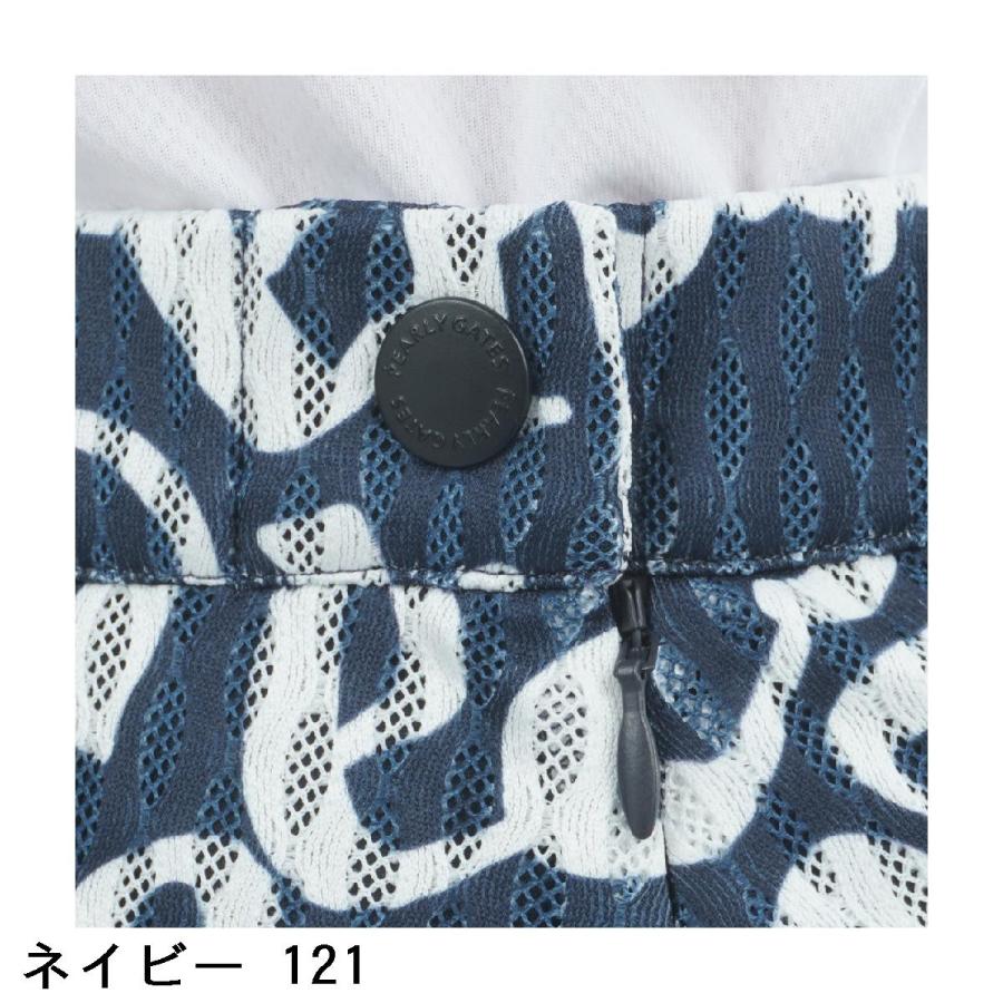 パーリーゲイツ PEARLY GATES メッシュ ベジタブルロゴ柄 ショートパンツ レディスの画像