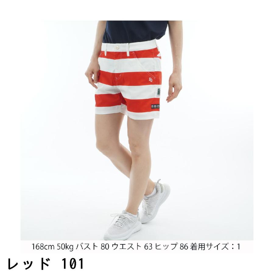 パーリーゲイツ PEARLY GATES ストレッチドビー ボーダープリント ショートパンツ レディスの画像