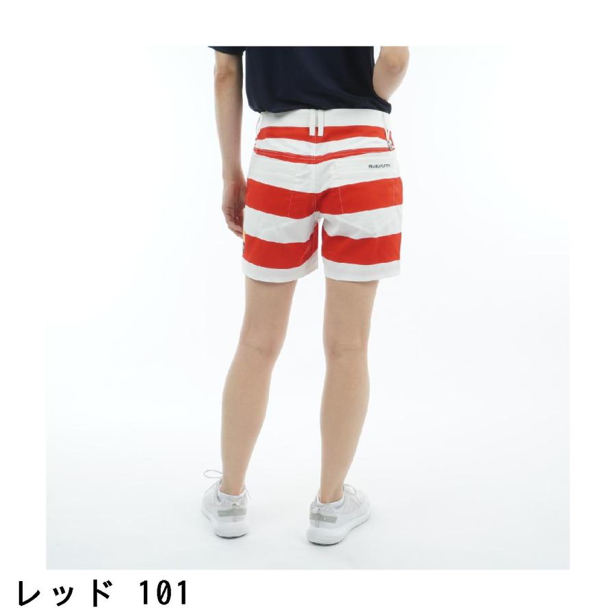 パーリーゲイツ PEARLY GATES ストレッチドビー ボーダープリント ショートパンツ レディスの画像