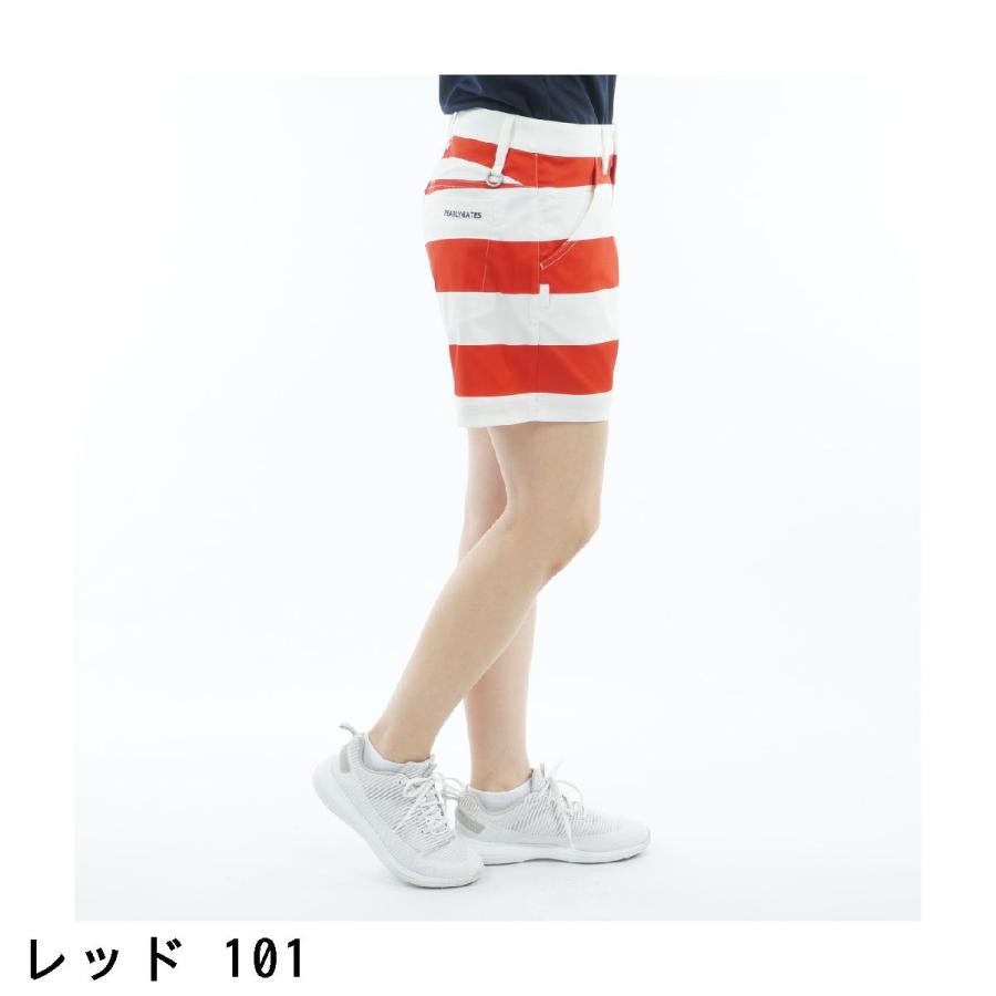 パーリーゲイツ PEARLY GATES ストレッチドビー ボーダープリント ショートパンツ レディスの画像