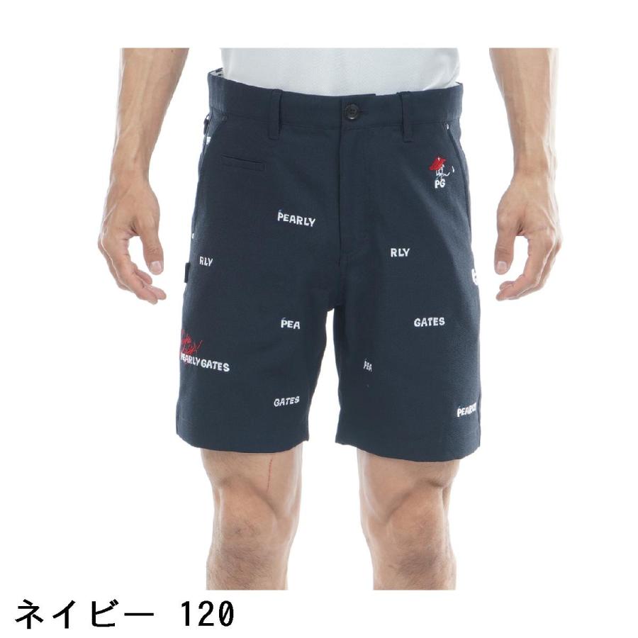 マスターバニーbyパーリーゲイツ　サッカーストライプパンツ5 人気のネイビー PEARLY GATES（パーリーゲイツ） サッカーストライプ ショートパンツ