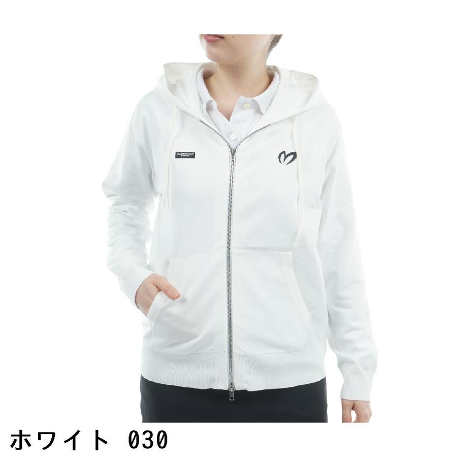 【マスターバニー】美品 ジップパーカー ホワイト ニット 0サイズ レディース MASTER BUNNY EDITION（マスターバニーエディション） 前開きニット