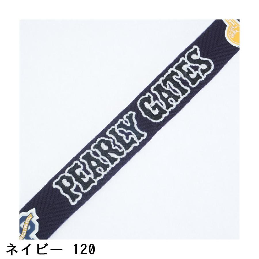 パーリーゲイツ　ベースボールワッペン ロゴ刺繍テープベルト　メンズ　ネイビー PEARLY GATES（パーリーゲイツ） ベースボールワッペンロゴテープ