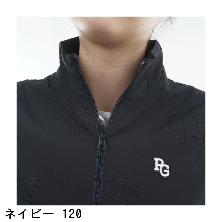 PEARLY GATES（パーリーゲイツ） ロゴ柄刺繍布帛ベスト レディス