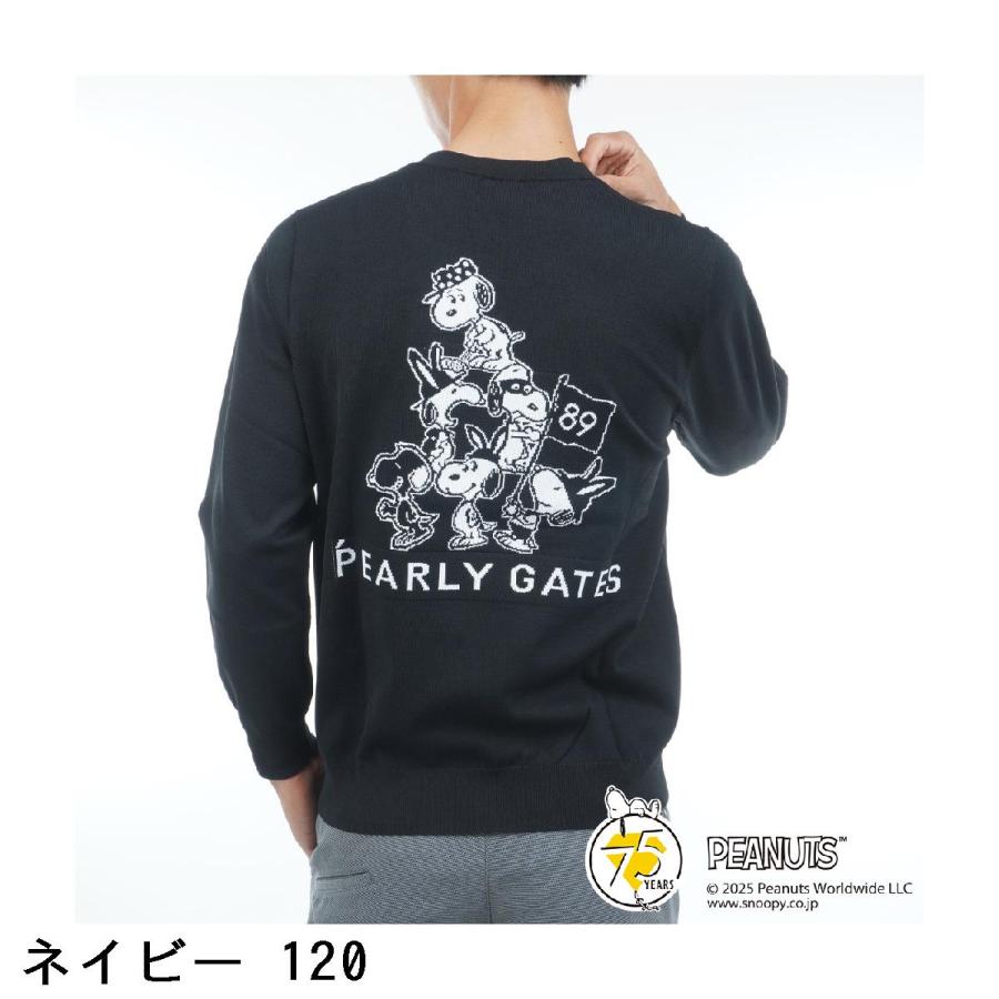 Pearly Gates スヌーピー セーター PEARLY GATES（パーリーゲイツ） PEARLY GATES SNOOPY 部分ジャカード