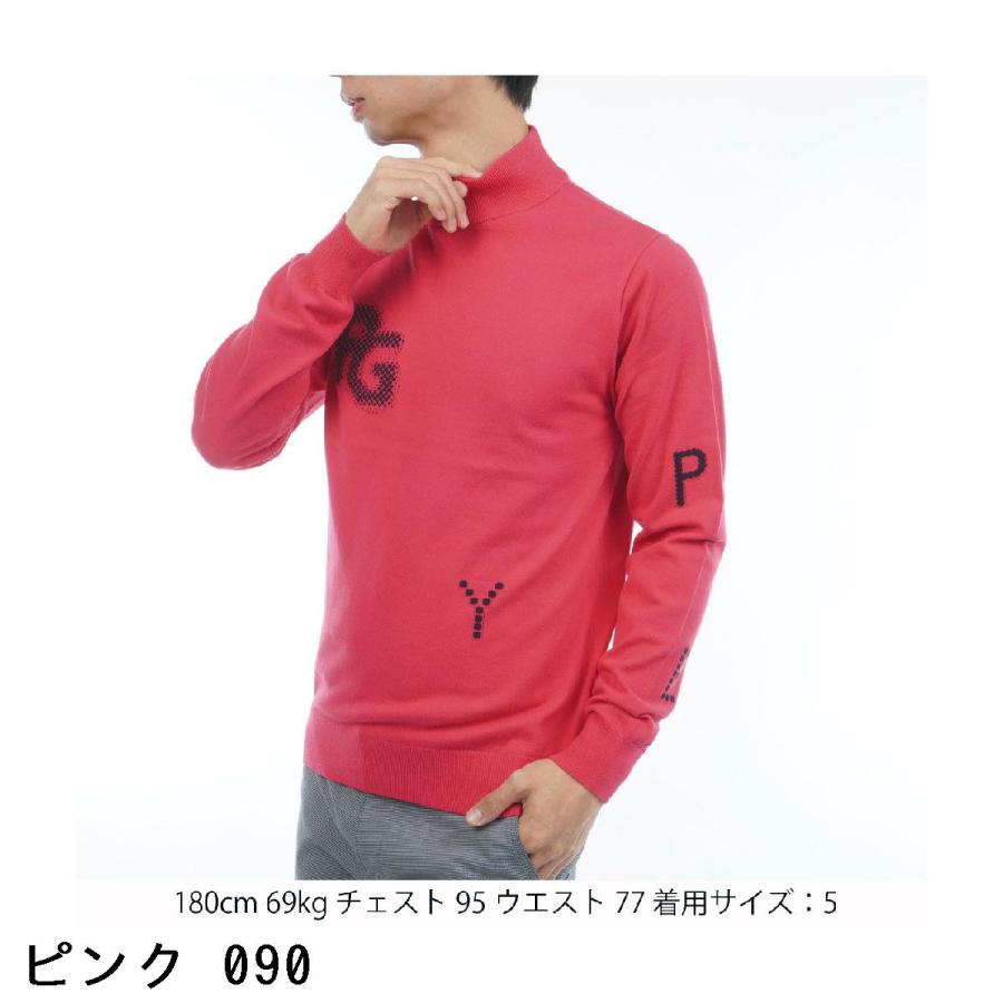 PEARLY GATES（パーリーゲイツ） 部分ジャカード カシミヤタッチ