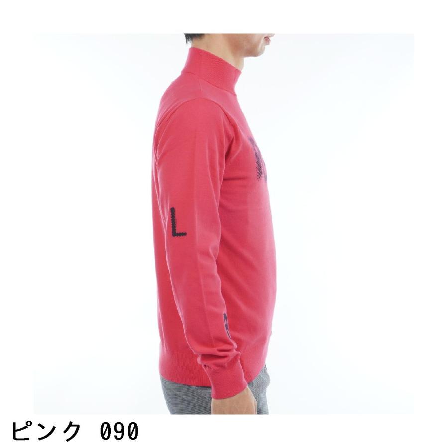 PEARLY GATES パーリーゲイツ 部分ジャカード カシミヤタッチコットン