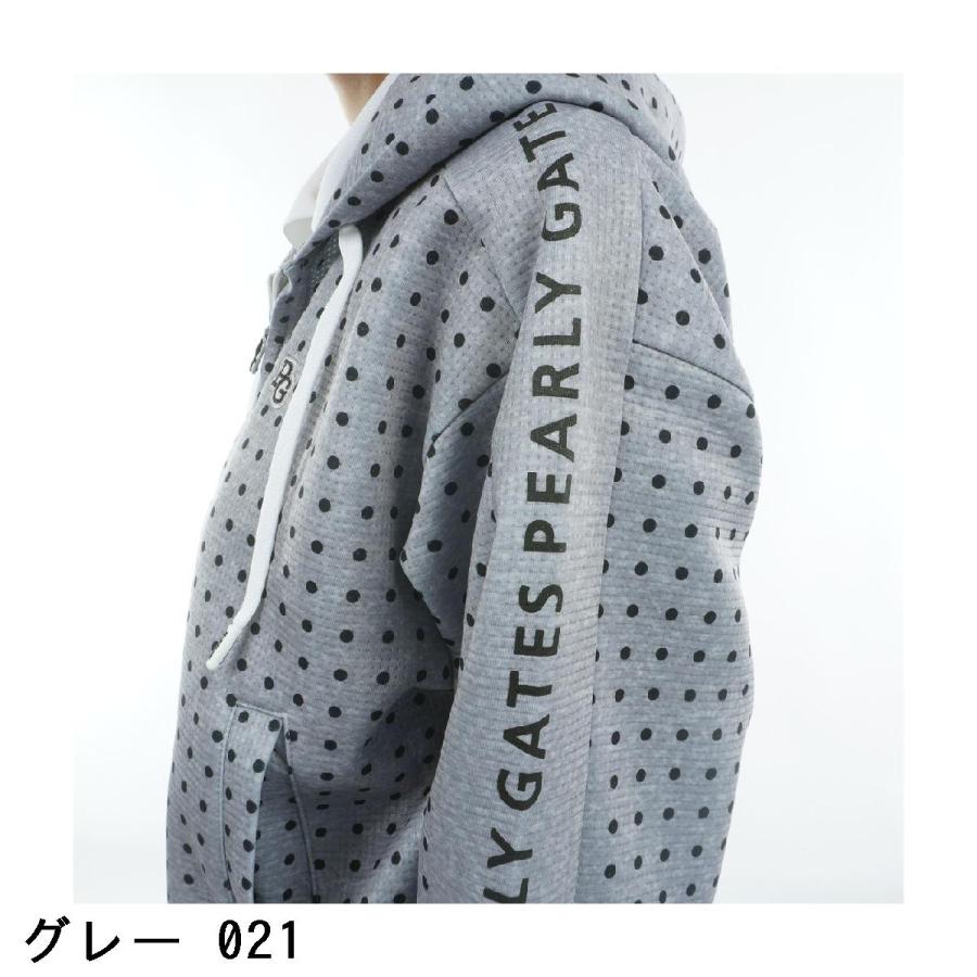 PEARLY GATES ドット柄パーカー PEARLY GATES（パーリーゲイツ） ダブルフェイス ミニドット柄 長袖