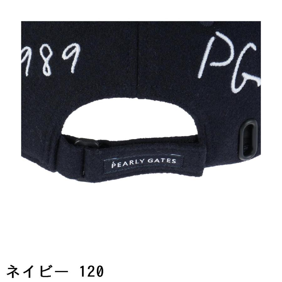 PEARLY GATES（パーリーゲイツ） ロゴ刺繍起毛キャップ : PEARLY GATES