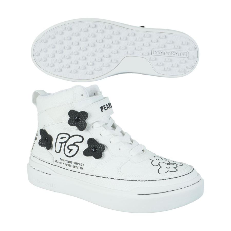 PEARLY GATES（パーリーゲイツ） ロゴ×花柄ハイカットシューズ
