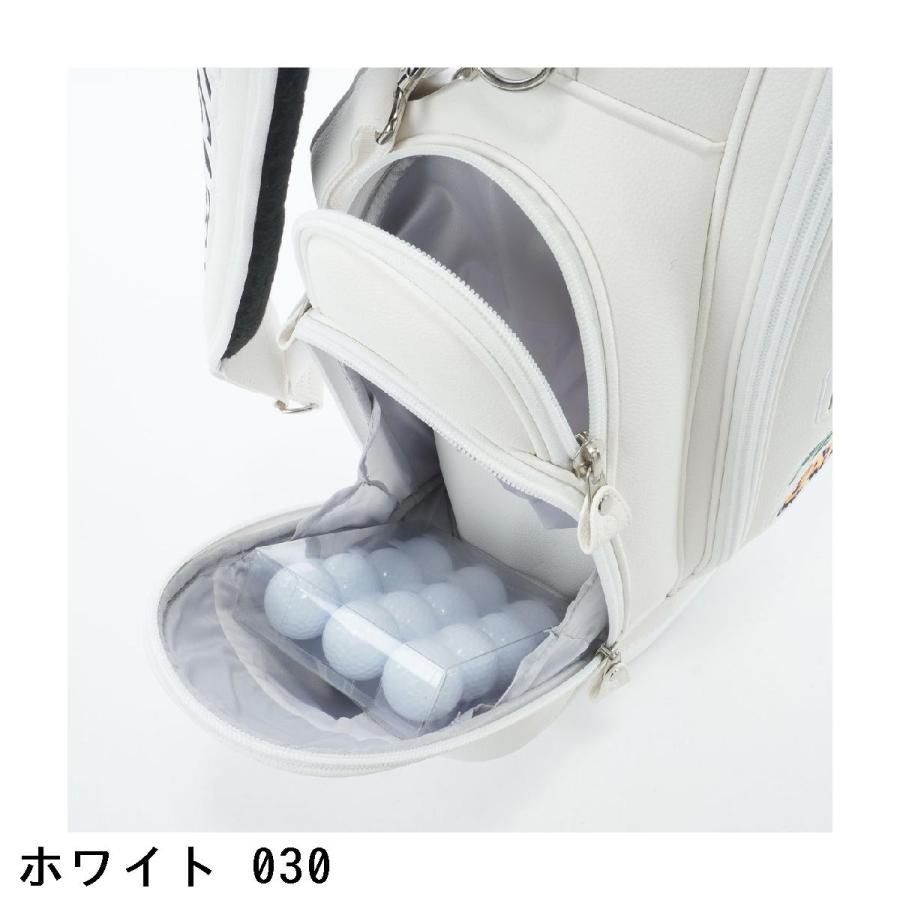 寶BT-1066 PEARLY GATES スタンドキャディバッグ 白 パーリーゲイツ]ロゴワッペンスタンド式キャディバッグ (46インチ対応