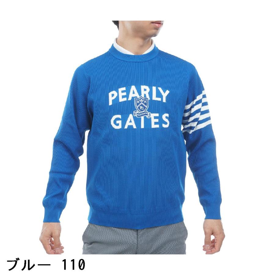PEARLY GATES（パーリーゲイツ） エンブレム プルオーバークルーネック