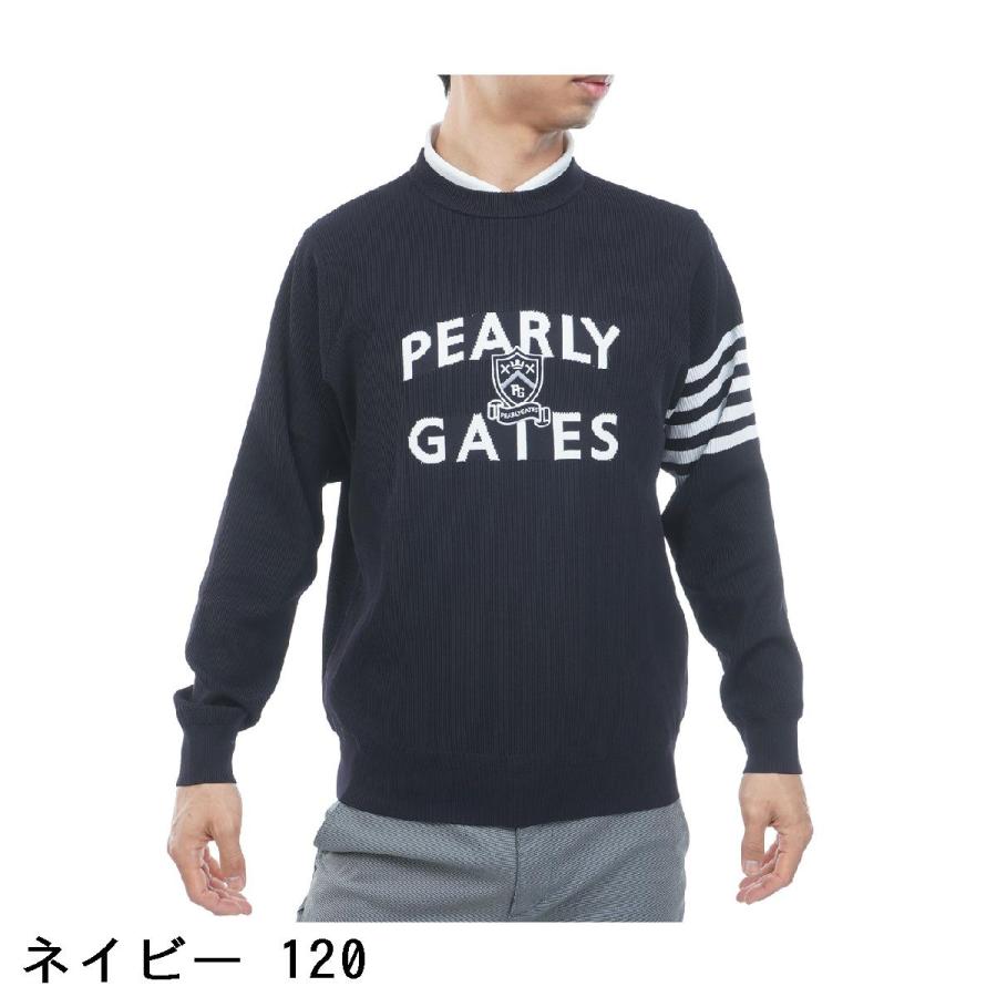 PEARLY GATES（パーリーゲイツ） エンブレム プルオーバークルーネック