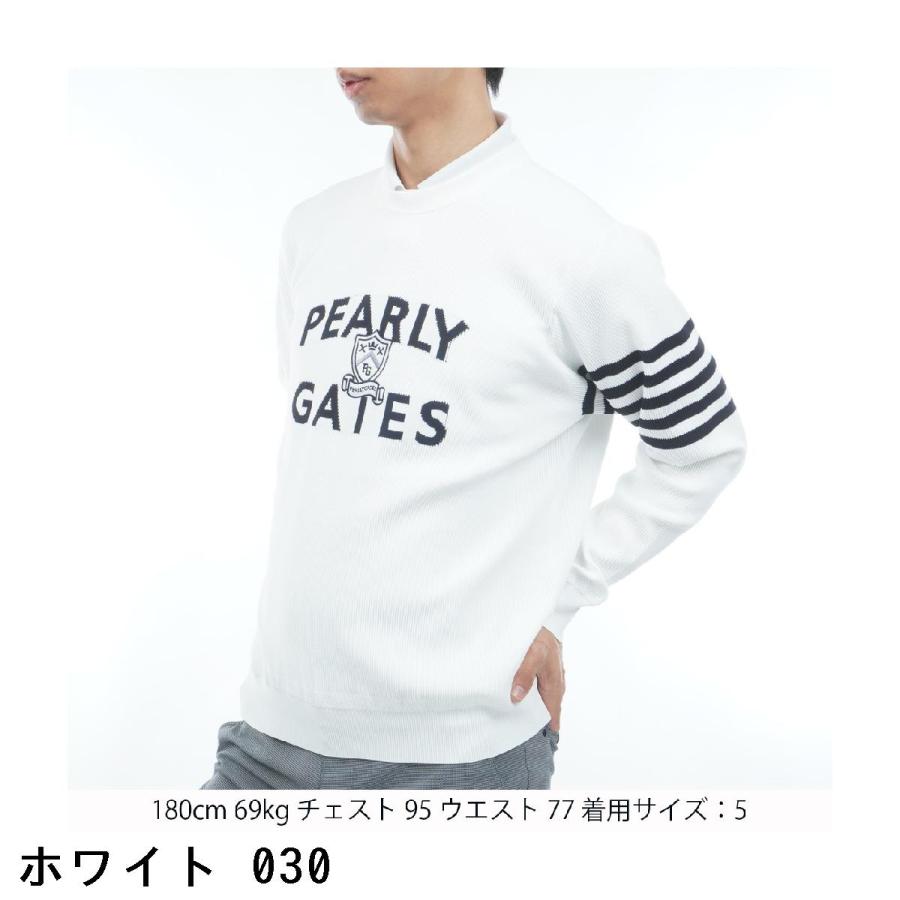 PEARLY GATES（パーリーゲイツ） エンブレム プルオーバークルーネック