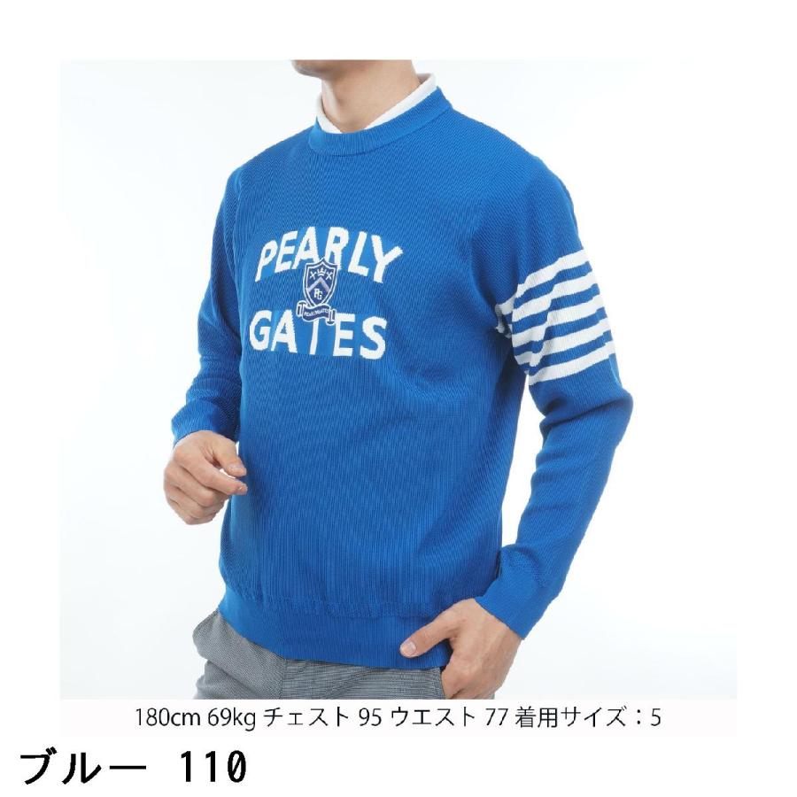 PEARLY GATES（パーリーゲイツ） エンブレム プルオーバークルーネック