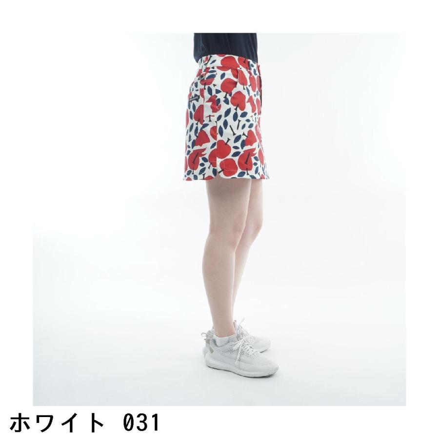 PEARLY GATES レディース ゴルフスカート りんご柄 PEARLY GATES（パーリーゲイツ） りんご総柄 ストレッチ チノスカート