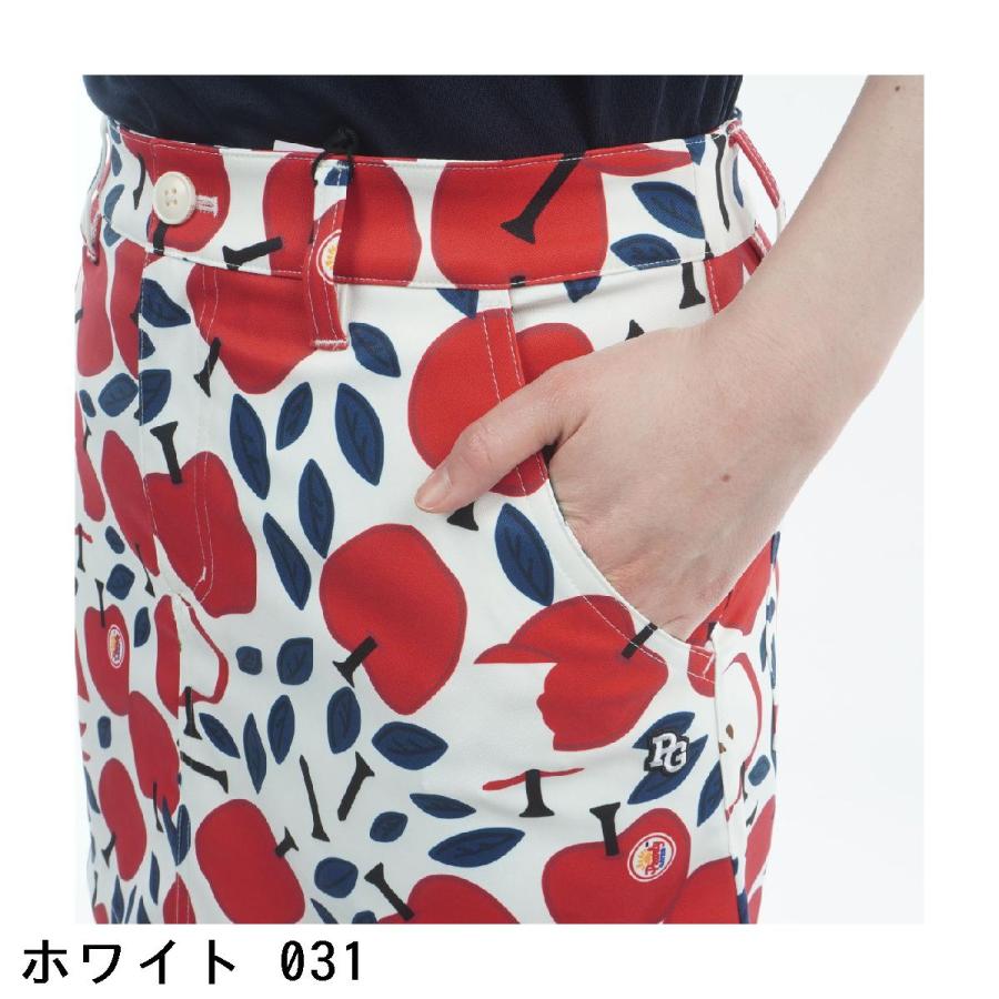 PEARLY GATES レディース ゴルフスカート りんご柄 PEARLY GATES（パーリーゲイツ） りんご総柄 ストレッチ チノスカート