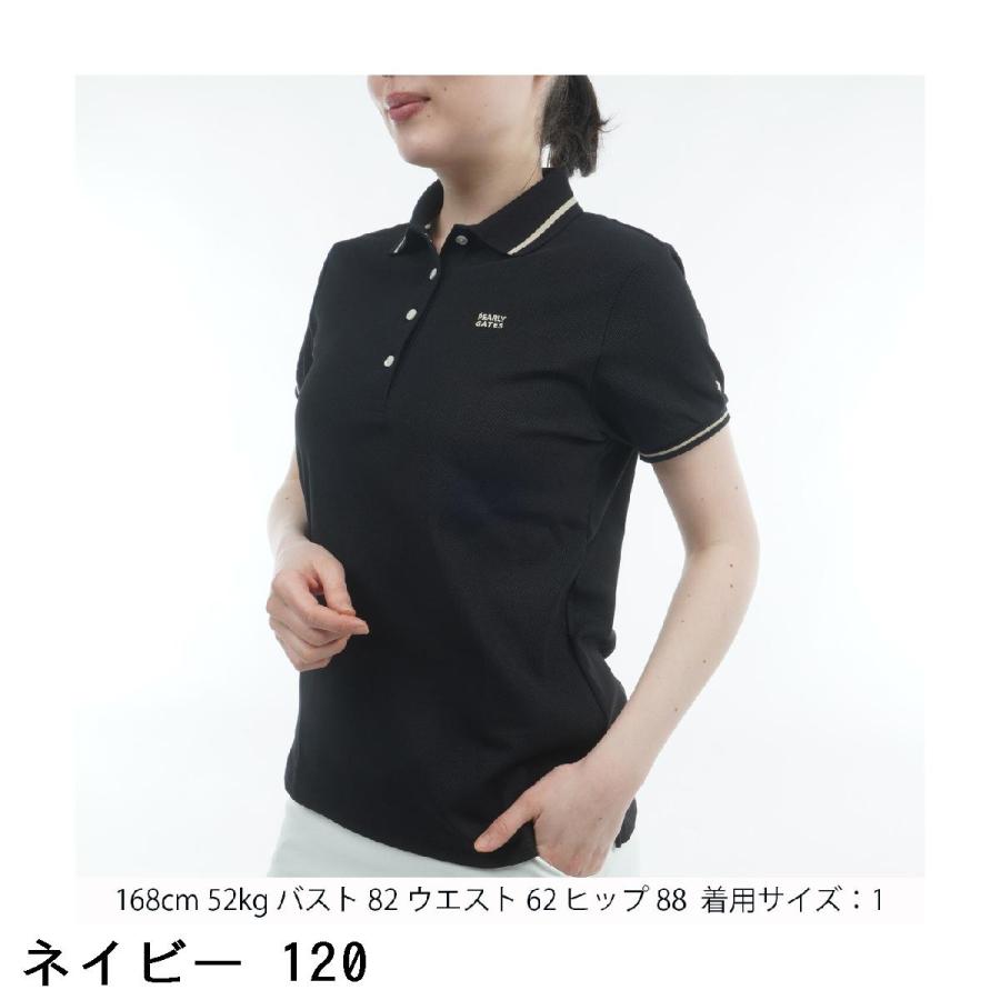 PEARLY GATES（パーリーゲイツ） ビッグ裏鹿の子 半袖ポロシャツ 