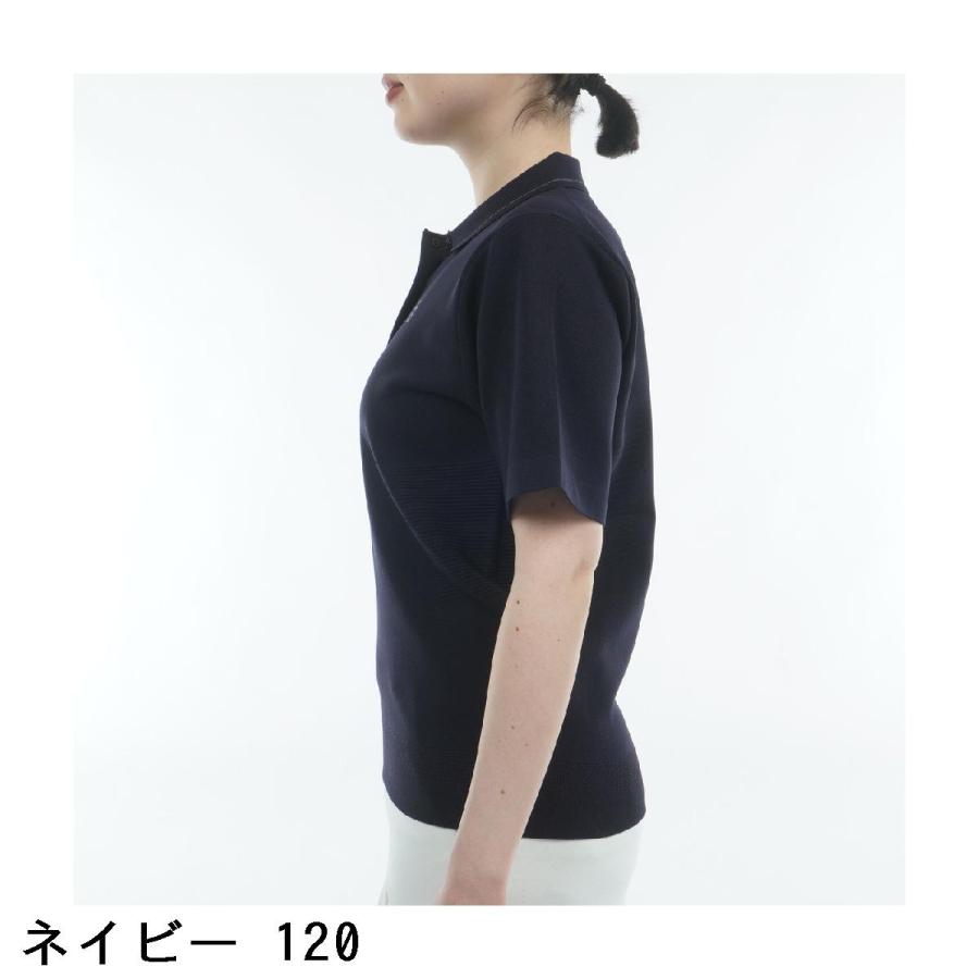パーリーゲイツ PEARLY GATES ポリエステルヤーン 半袖ポロセーター レディス_3