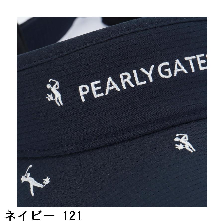 PEARLY GATES（パーリーゲイツ） ゴルフ柄刺繍サンバイザー : PEARLY