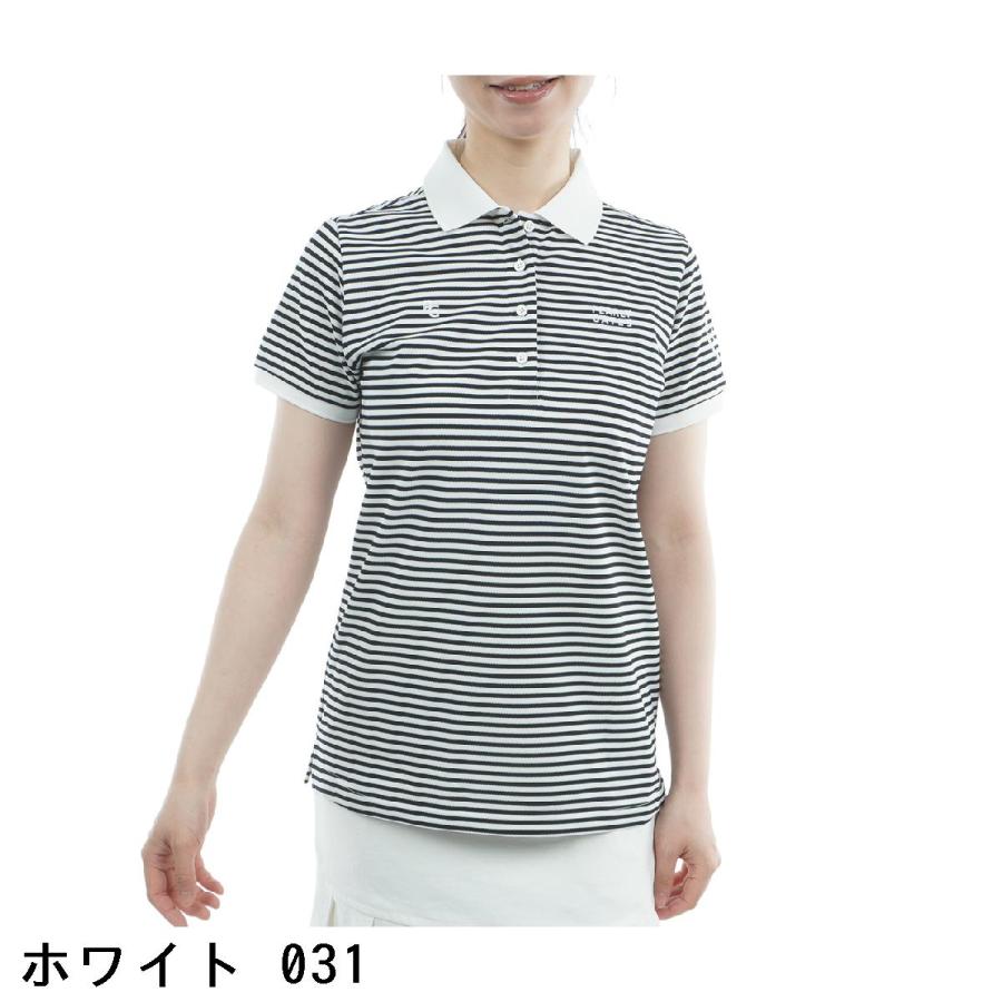 パーリーゲイツ PEARLY GATES PGisPG 鹿の子ベアボーダー 半袖ポロシャツ レディス_1