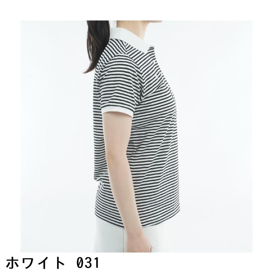 パーリーゲイツ PEARLY GATES PGisPG 鹿の子ベアボーダー 半袖ポロシャツ レディス_5