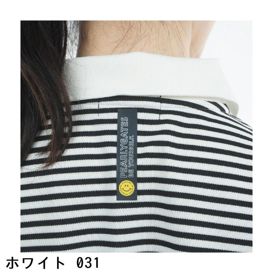 パーリーゲイツ PEARLY GATES PGisPG 鹿の子ベアボーダー 半袖ポロシャツ レディス_6