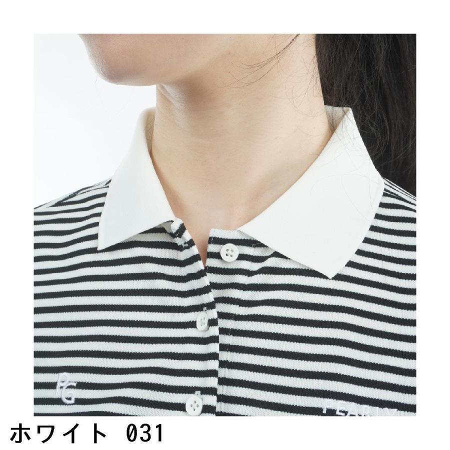 パーリーゲイツ PEARLY GATES PGisPG 鹿の子ベアボーダー 半袖ポロシャツ レディス_7