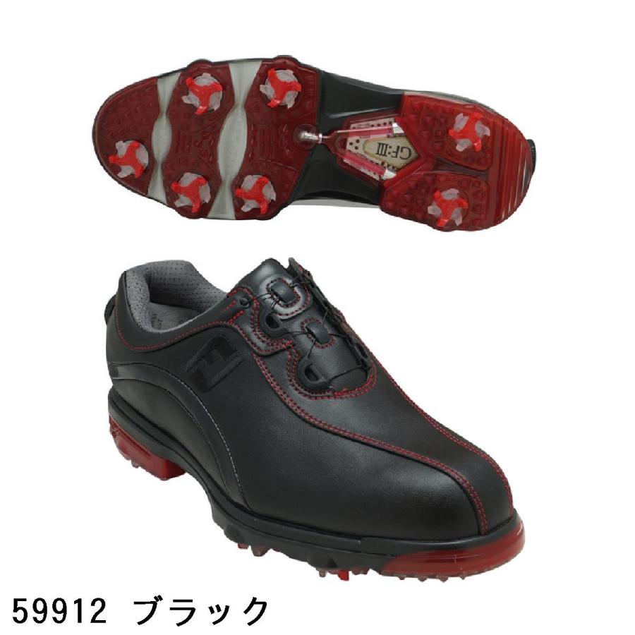 フットジョイ GF:III Boaゴルフシューズ 25.5cm黒×赤 バッグ付き FootJoy（フットジョイ） Foot Joy GF：III Boaシューズ ウィズ：W