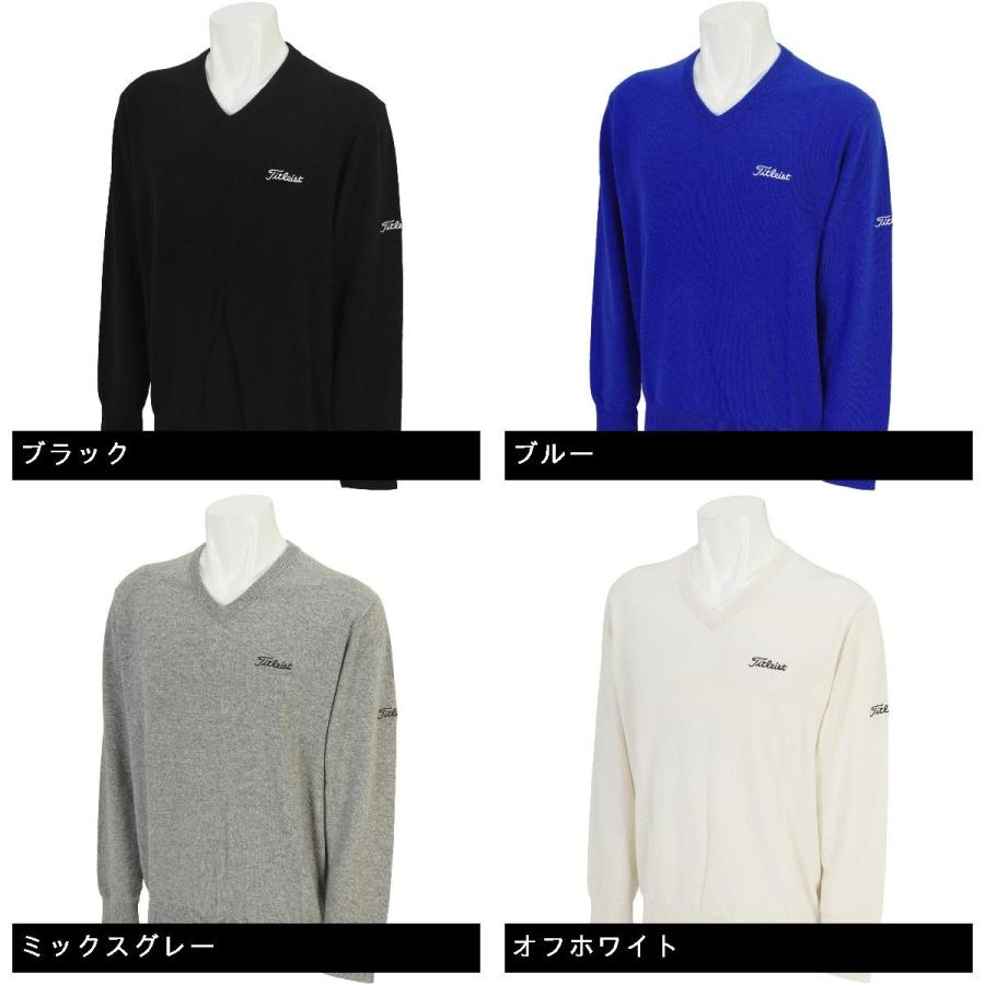 タイトリスト TITLEIST カシミアVネックニットプルオーバー TWMK1585 中間着(セーター、トレーナー) 