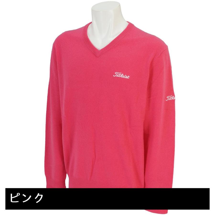 タイトリスト TITLEIST カシミアVネックニットプルオーバー TWMK1585 中間着(セーター、トレーナー) 