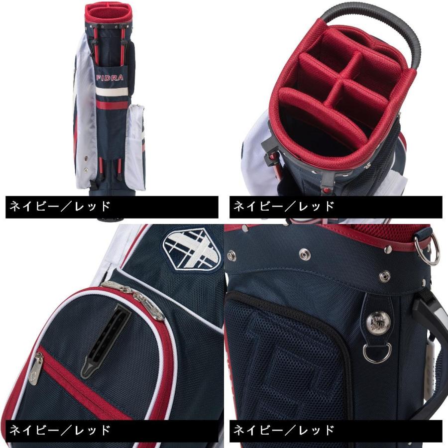FIDRA（フィドラ） ライン入りカラー配色スタンドキャディバッグ 