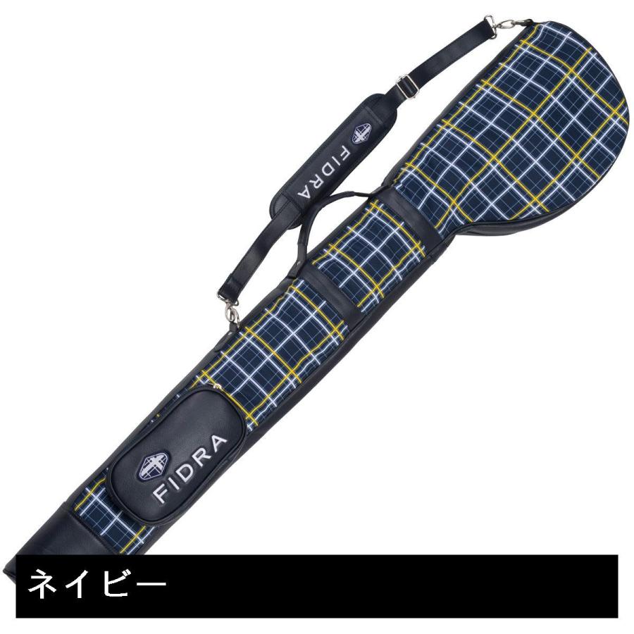 FIDRA スタンドゴルフバッグ ネイビー ブルー　　チェック柄 FIDRA（フィドラ） チェック総柄クラブケース : GDOゴルフショップ