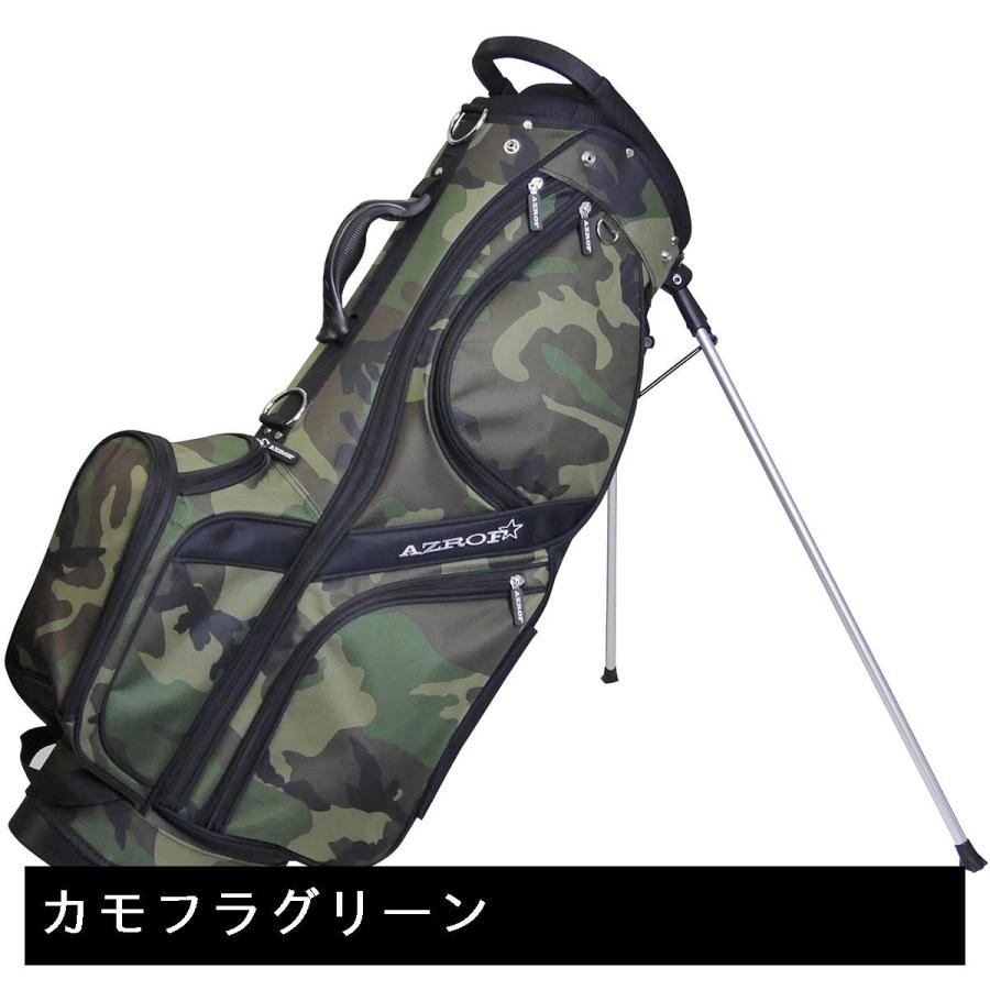 AZROF（アズロフ） スタンドキャディバッグ カモフラグリーン : GDO