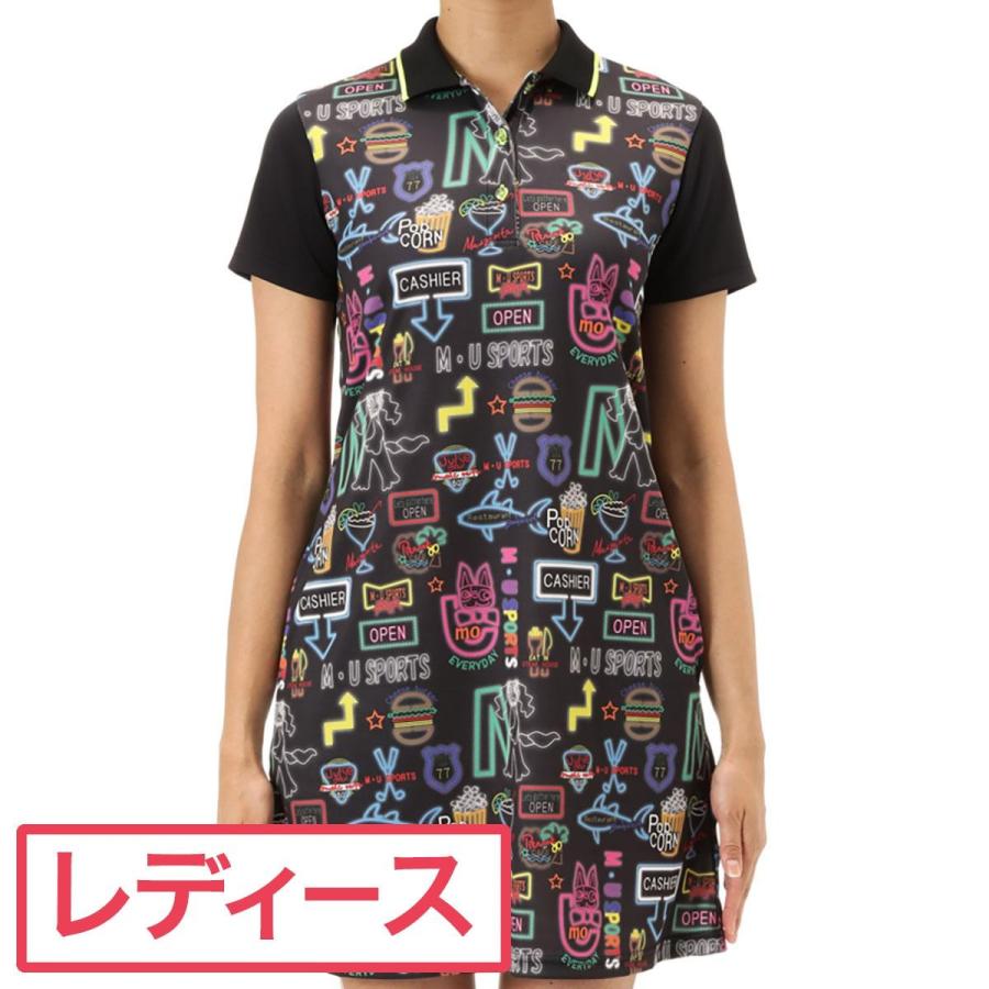 お1人様1点限り Muスポーツ M U Sports ネオンプリント半袖ワンピース レディス 数量限定 Www Ladislexia Net