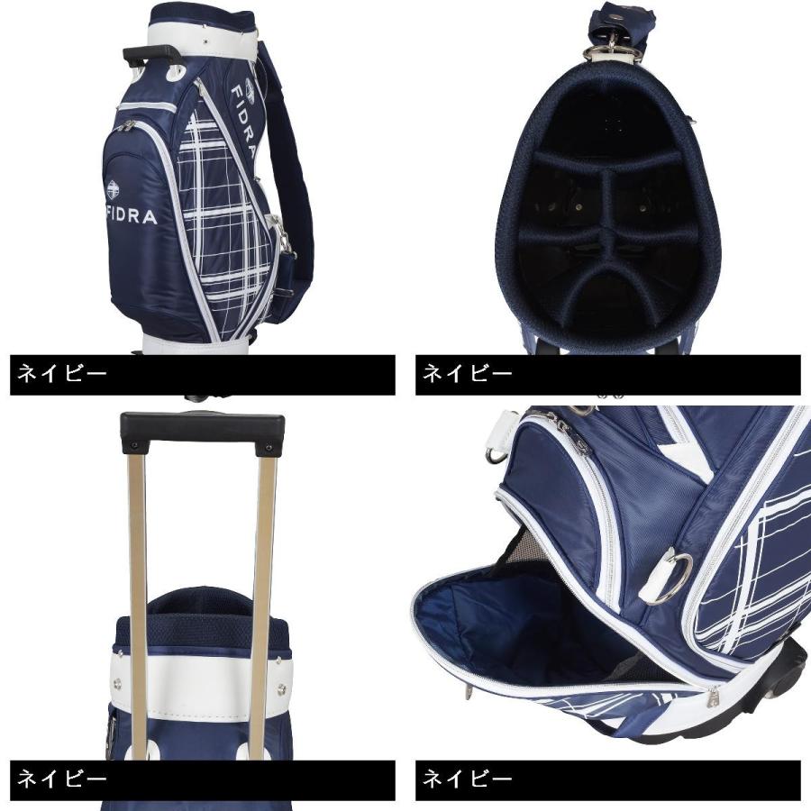 FIDRA フィドラ キャディバッグ キャスター付き エナメル ネイビー