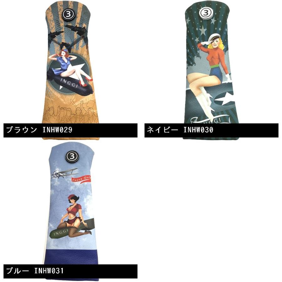 インギ INGGI PINUP GIRL ヘッドカバー FW用 : 0000582902 : GDOゴルフ 