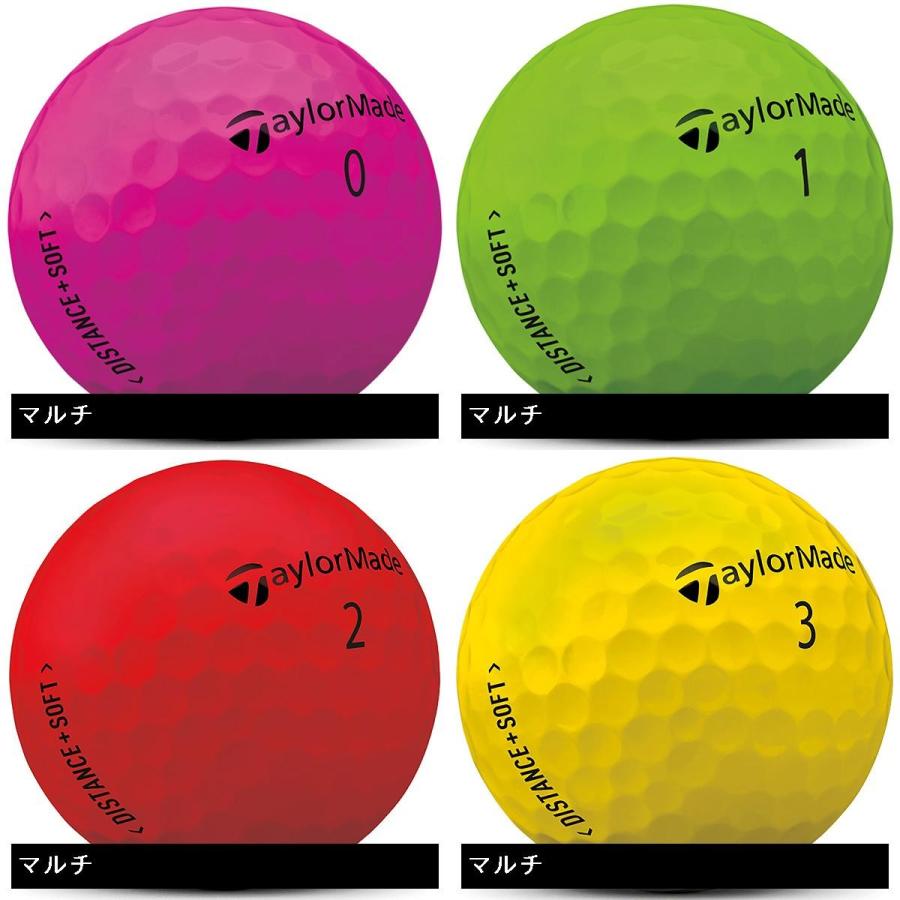 594円 おすすめ テーラーメイド ゴルフ ディスタンス プラス ソフト ゴルフボール マルチカラーtaylormadedistance Soft Multi