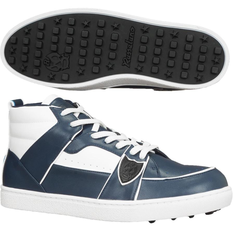 【美品】RUSSELUNO ラッセルノ ミドルカット ゴルフシューズ27cm Russeluno 「土日祝も出荷」 ラッセルノ RUSSELUNO MID CUT