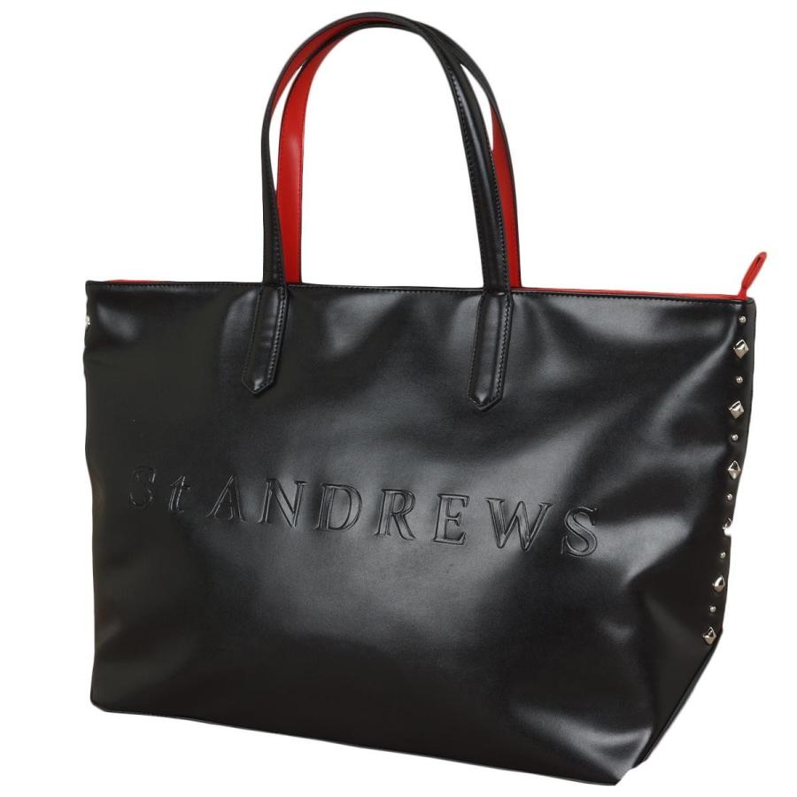 セントアンドリュース St ANDREWS　ロゴエンボス トートバッグ　ゴルフ セント・アンドリュース St ANDREWS ロゴ エンボストートバッグ : GDO