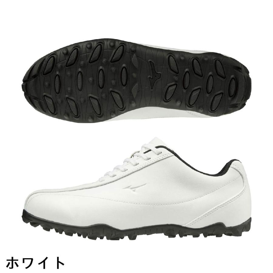 Mizuno ワイドスパイク 25.0cm ホワイト MIZUNO（ミズノ） MIZUNO WALKING STYLE 001 ゴルフシューズ メンズ