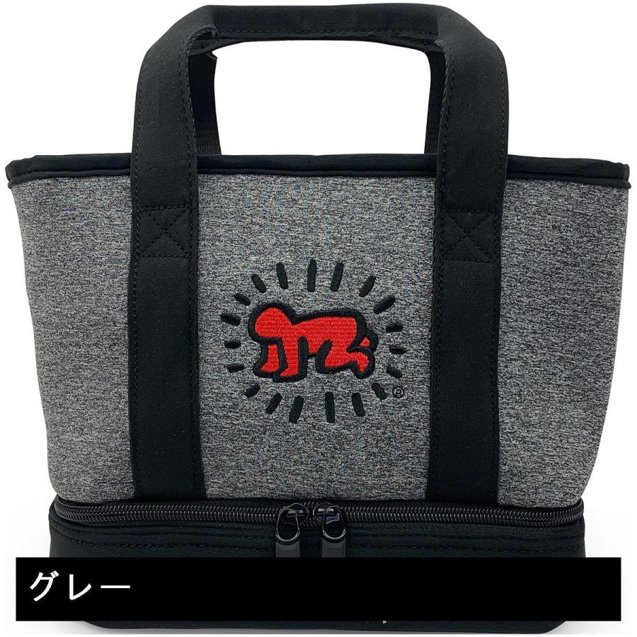 【Keith Haring】 キースヘリング ラウンドバッグ カートバッグ グレー ゴルフ 2層式 保冷 トートバッグ A1044 Keith Haring（キース ヘリング） ラウンドバッグ : GDOゴルフショップ