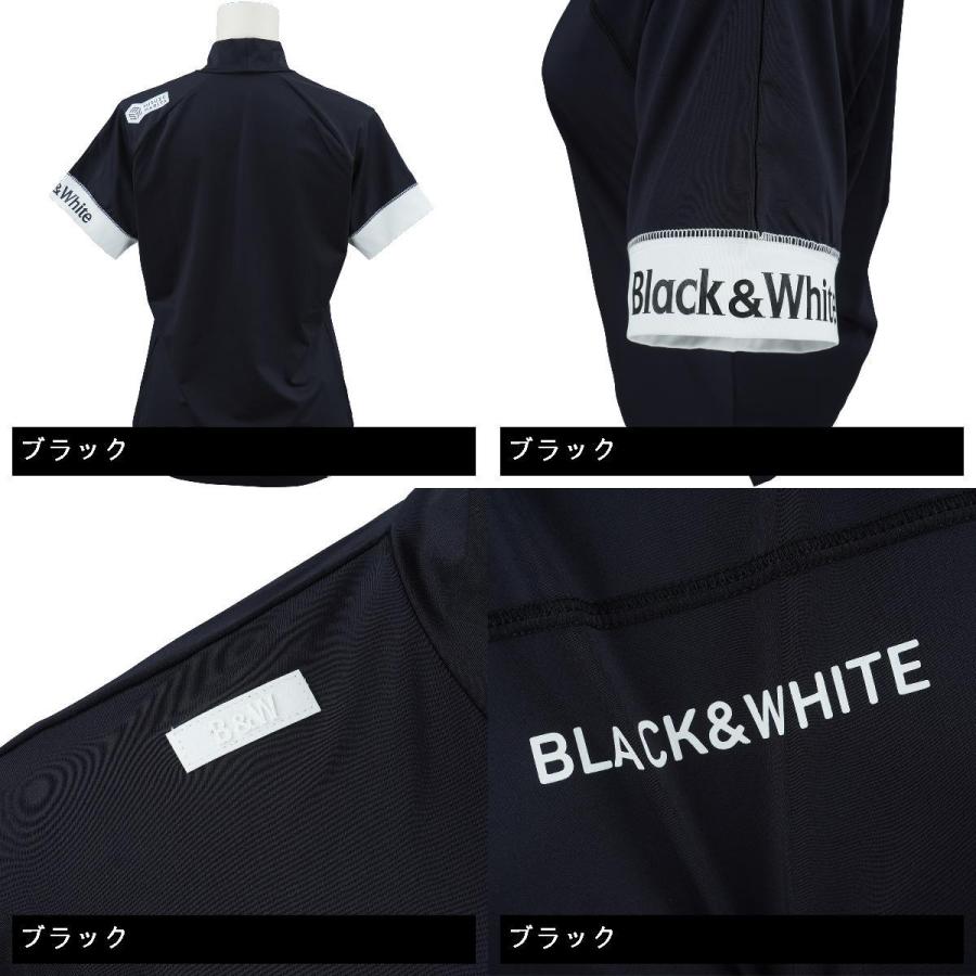 ブラック＆ホワイト Black＆White WHITE Line Misuzu Narita Model ストレッチモックネック半袖シャツ レディス  :0000644932:GDOゴルフショップ Yahoo!店 - 通販 - Yahoo!ショッピング
