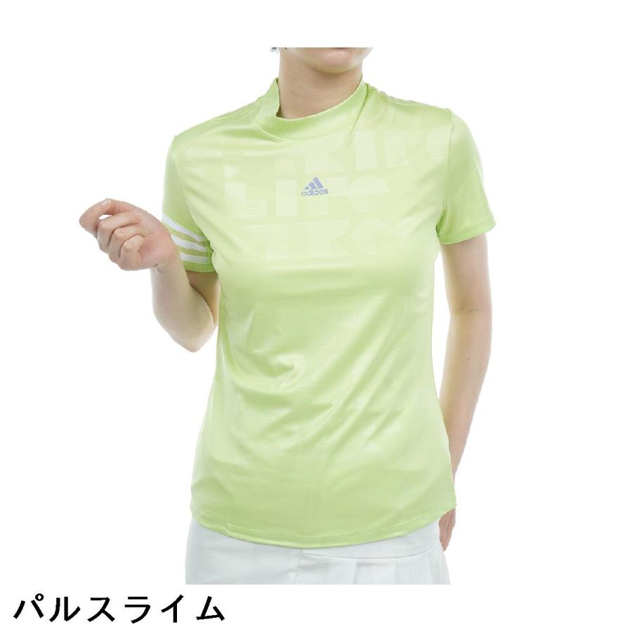 アディダス Adidas エンボスプリント 半袖モックネックシャツ レディス :0000659246:GDOゴルフショップ !店 通販 アディダス GOLF エンボスプリント モックネック 半袖シャツ白