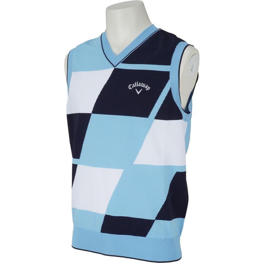 即日発送 キャロウェイゴルフ Callaway Golf アーガイル ニットベスト ゴルフウェア メンズ 春夏