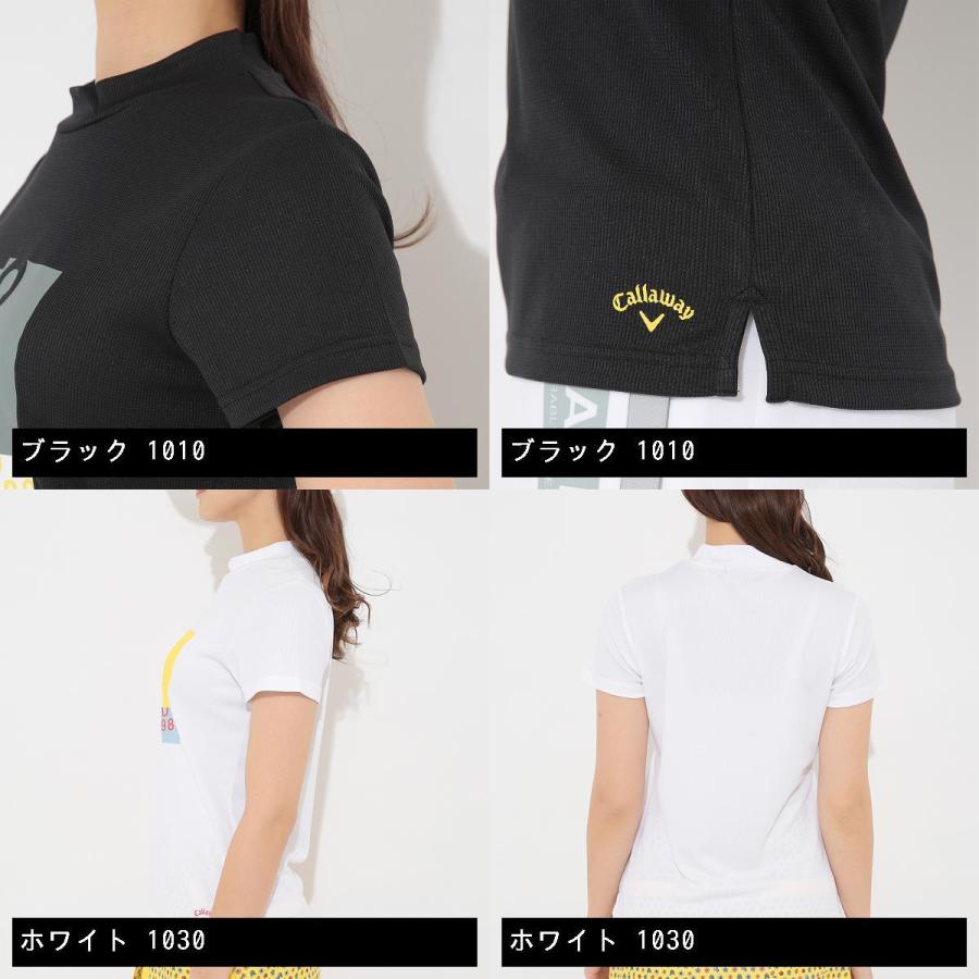 キャロウェイゴルフ Callaway Golf モチーフプリントドビーワッフル モックネック半袖シャツ レディス|gdoshop|04