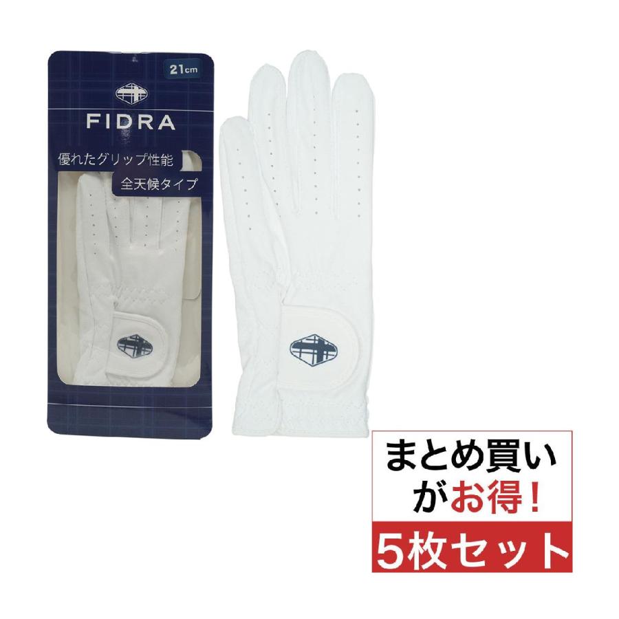 yoichi様　FIDRA 天然ソフトシープゴルフグローブ 21cm 5枚セット FIDRA（フィドラ） 全天候型 グローブ 5枚セット : GDOゴルフショップ